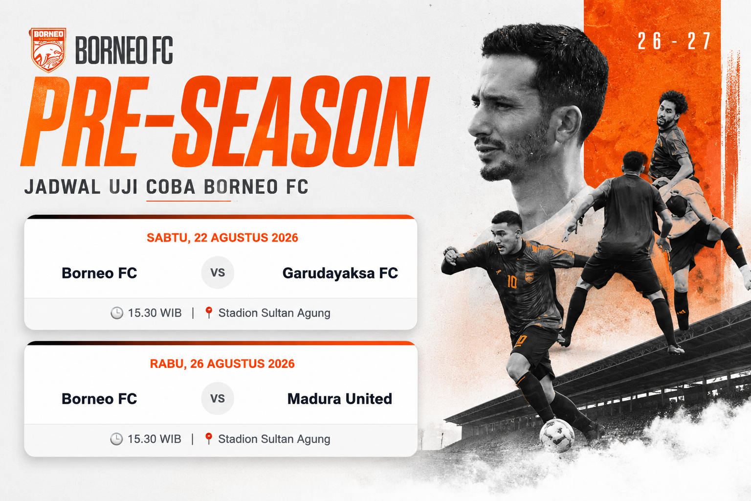 Tutup TC di Yogyakarta, Borneo FC Tantang Garudayaksa dan Madura United